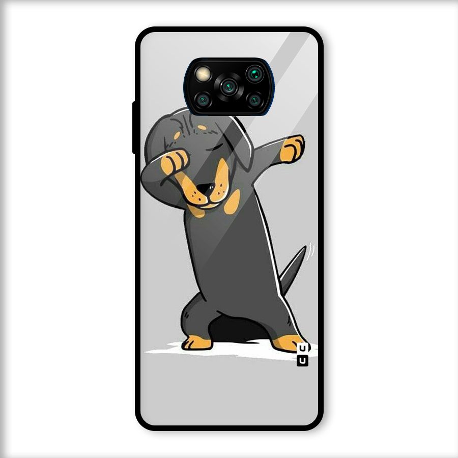 Puppy Dab Glass Back Case for Poco X3