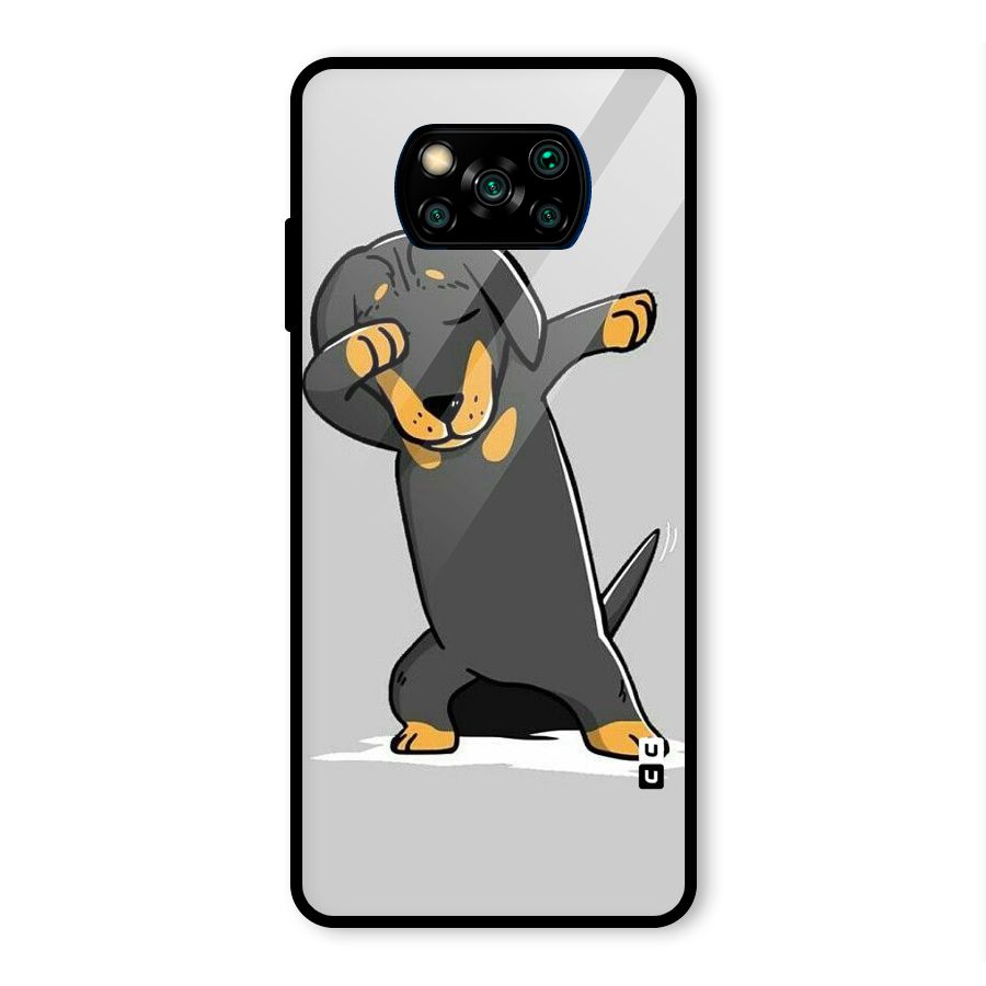 Puppy Dab Glass Back Case for Poco X3 Pro