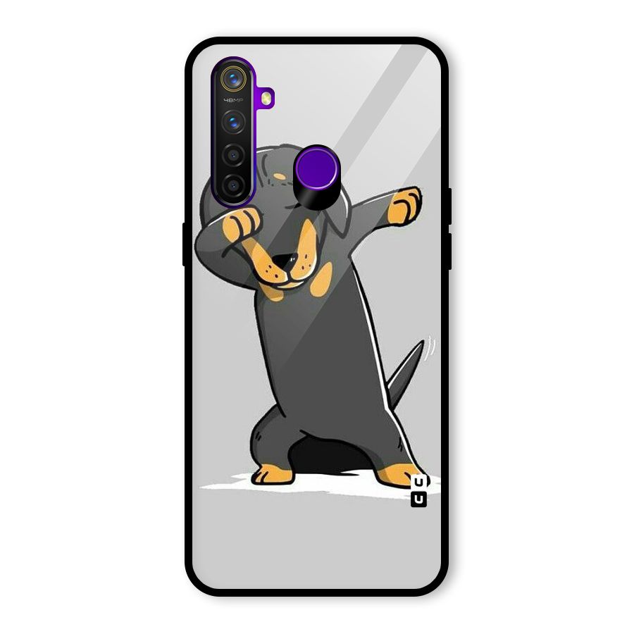 Puppy Dab Glass Back Case for Realme 5 Pro