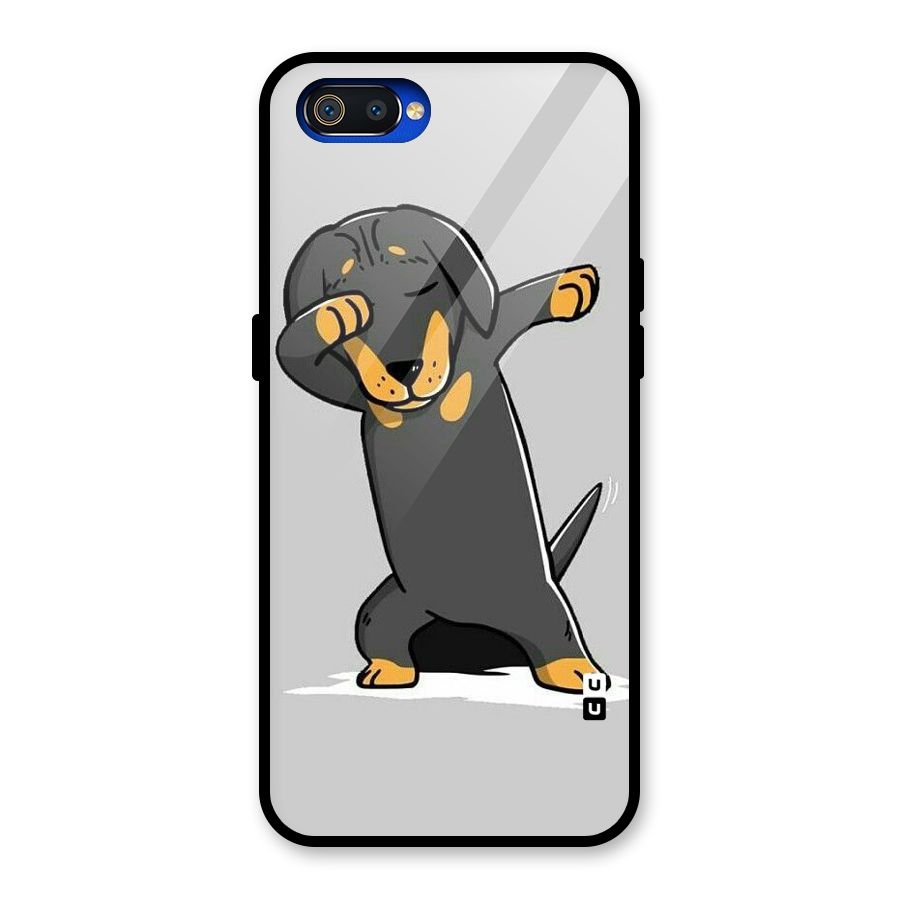 Puppy Dab Glass Back Case for Realme C2