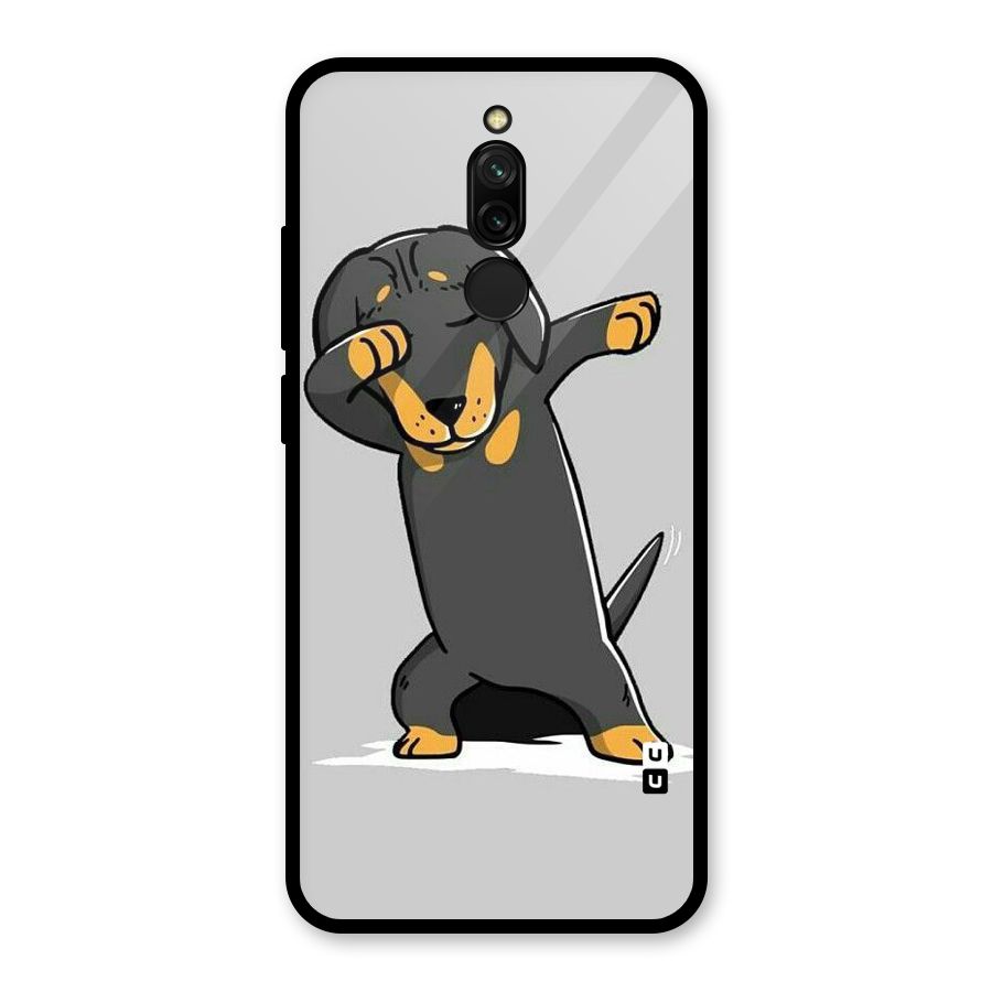 Puppy Dab Glass Back Case for Redmi 8
