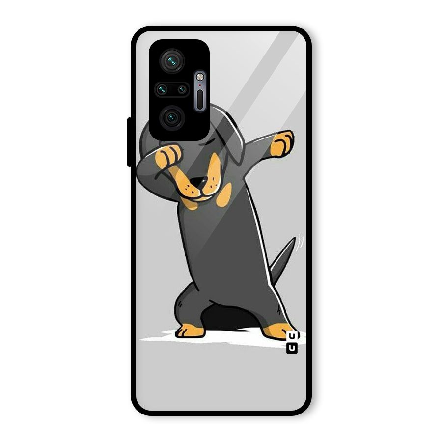 Puppy Dab Glass Back Case for Redmi Note 10 Pro
