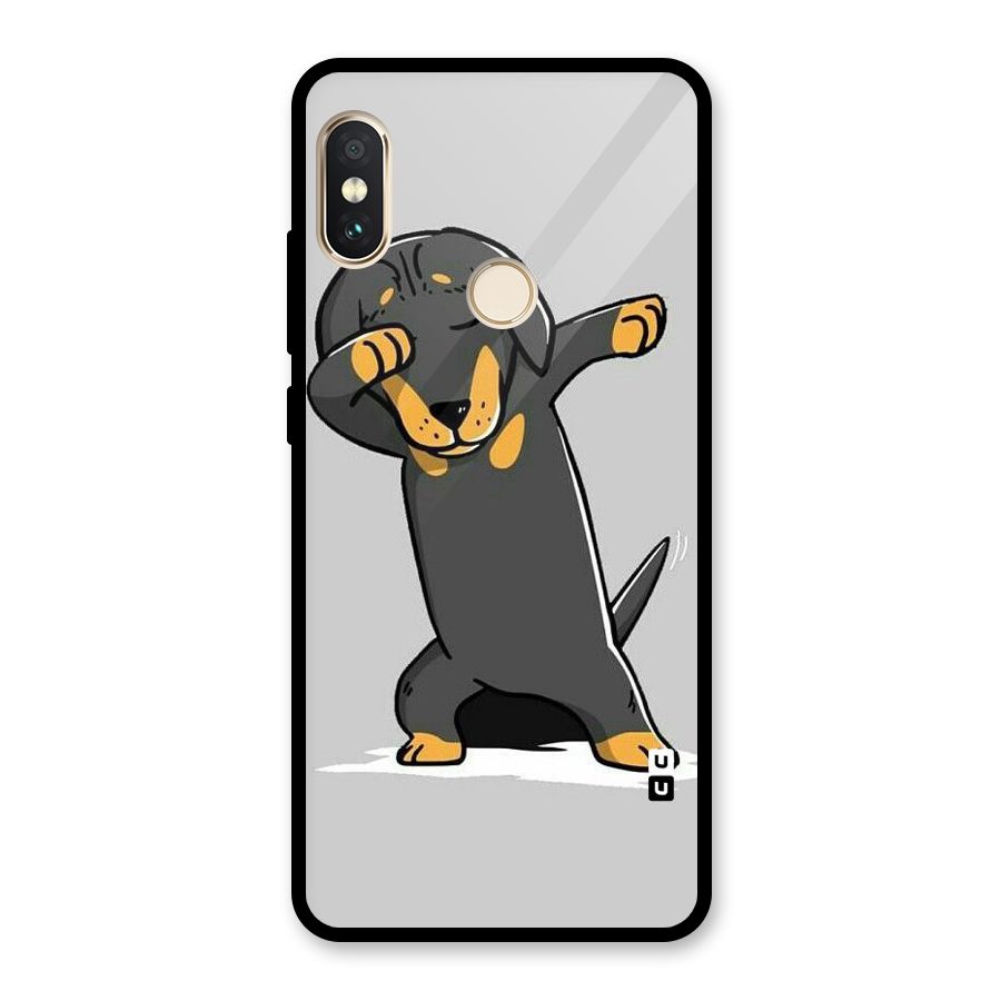 Puppy Dab Glass Back Case for Redmi Note 5 Pro