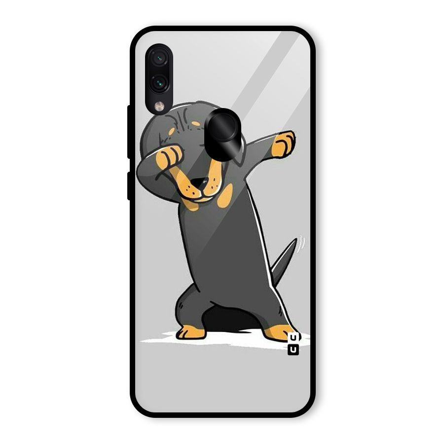 Puppy Dab Glass Back Case for Redmi Note 7 Pro
