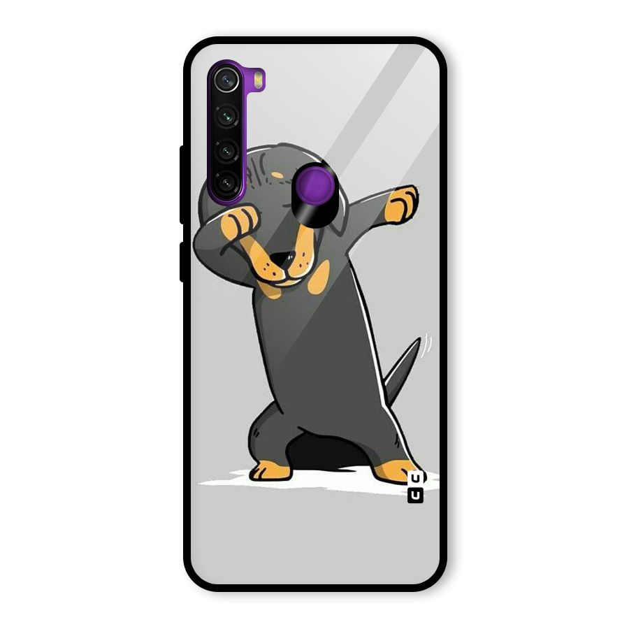 Puppy Dab Glass Back Case for Redmi Note 8