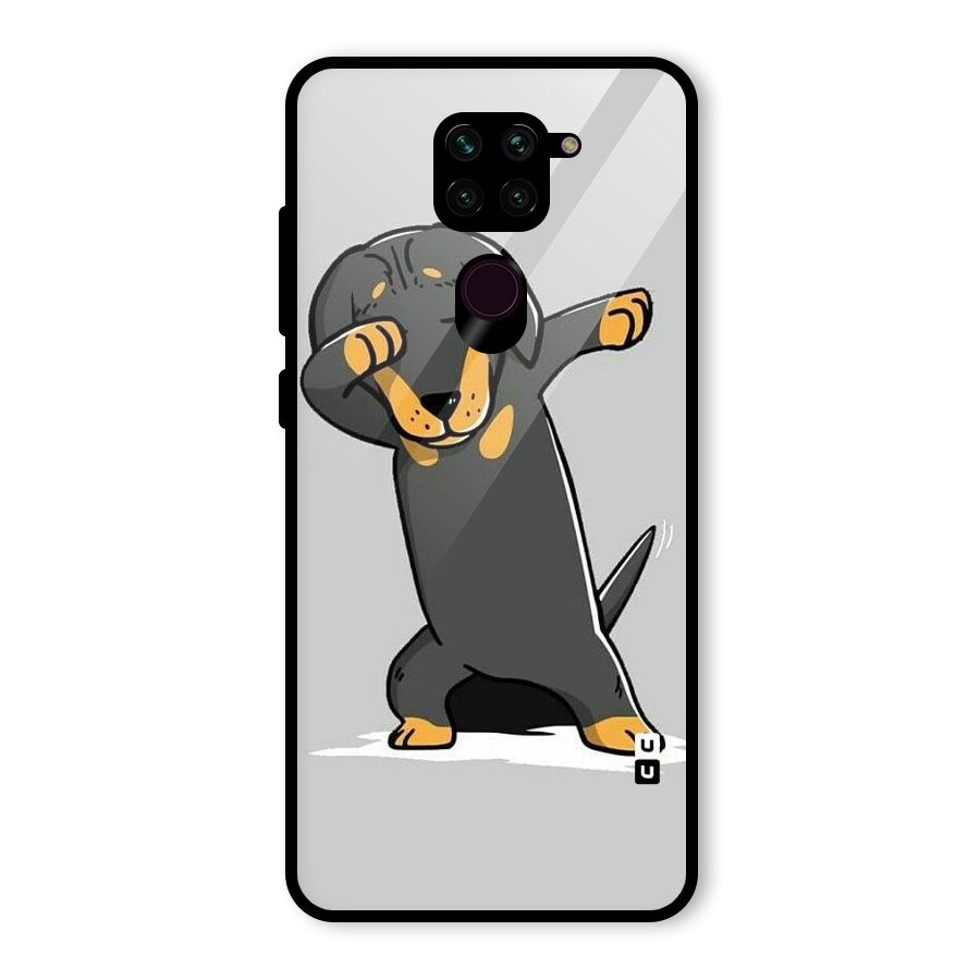 Puppy Dab Glass Back Case for Redmi Note 9