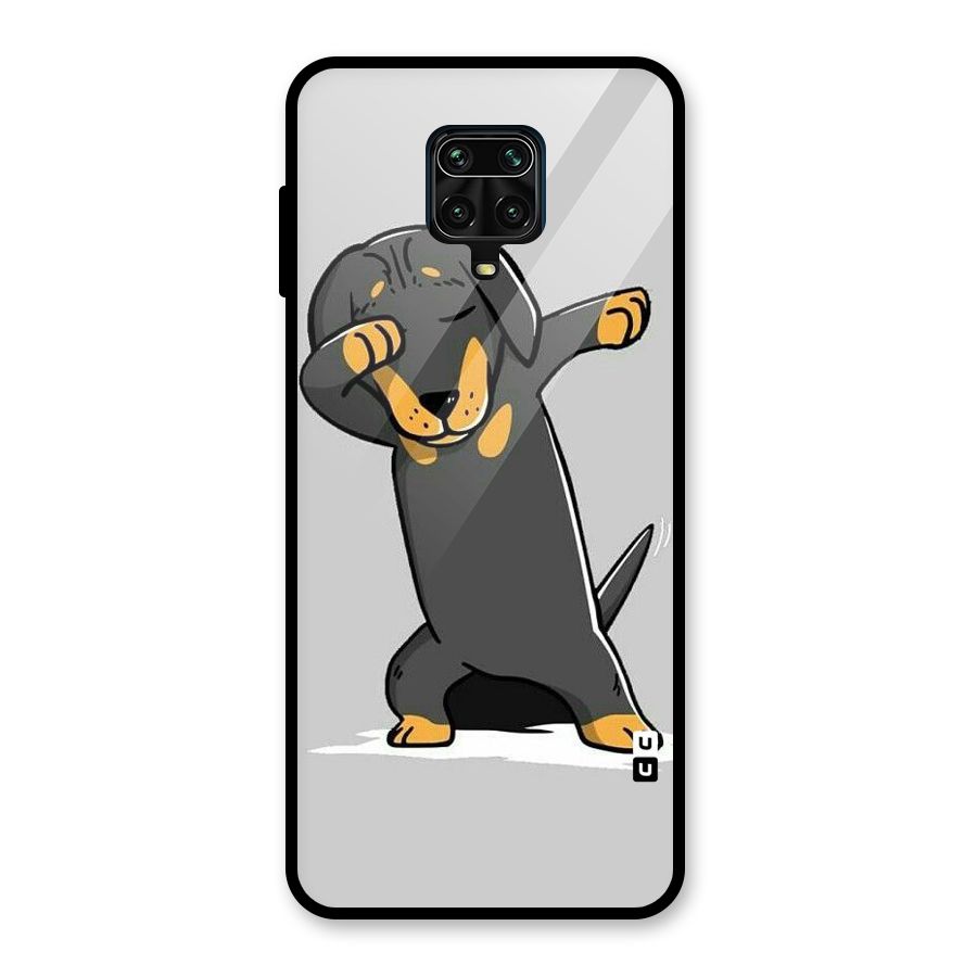 Puppy Dab Glass Back Case for Redmi Note 9 Pro