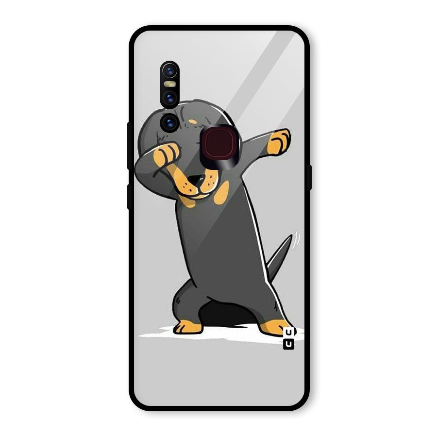 Puppy Dab Glass Back Case for Vivo V15