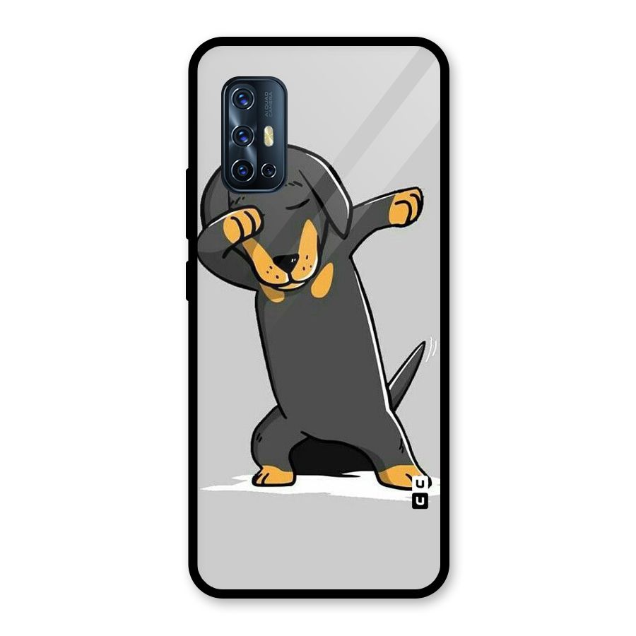 Puppy Dab Glass Back Case for Vivo V17