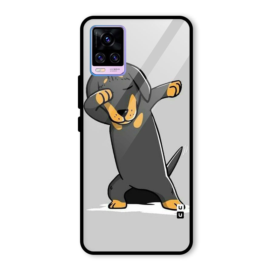 Puppy Dab Glass Back Case for Vivo V20 Pro