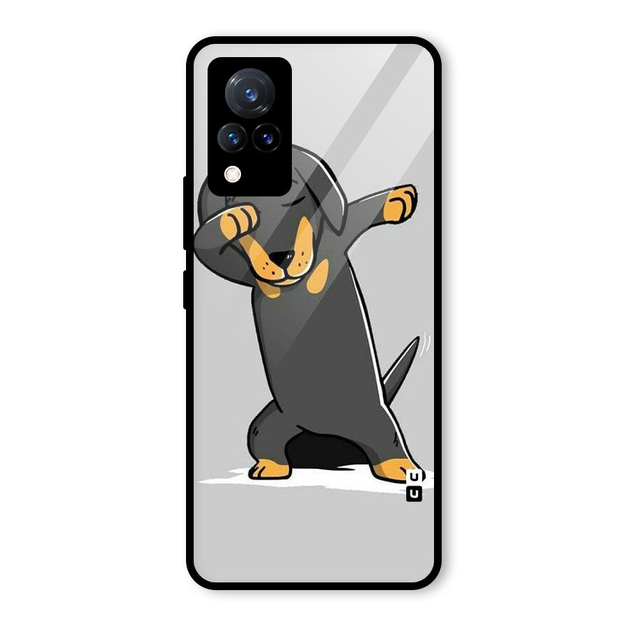 Puppy Dab Glass Back Case for Vivo V21 5G