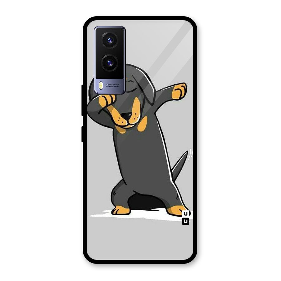 Puppy Dab Glass Back Case for Vivo V21e 5G