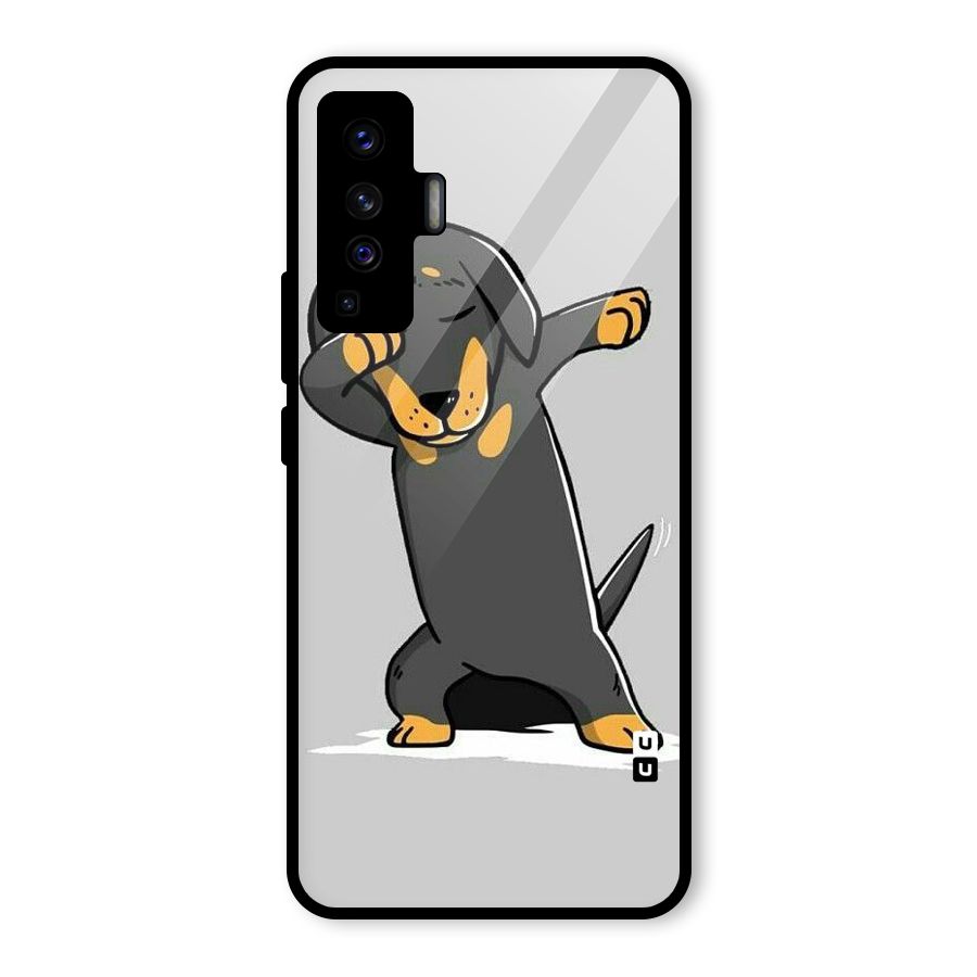 Puppy Dab Glass Back Case for Vivo X50