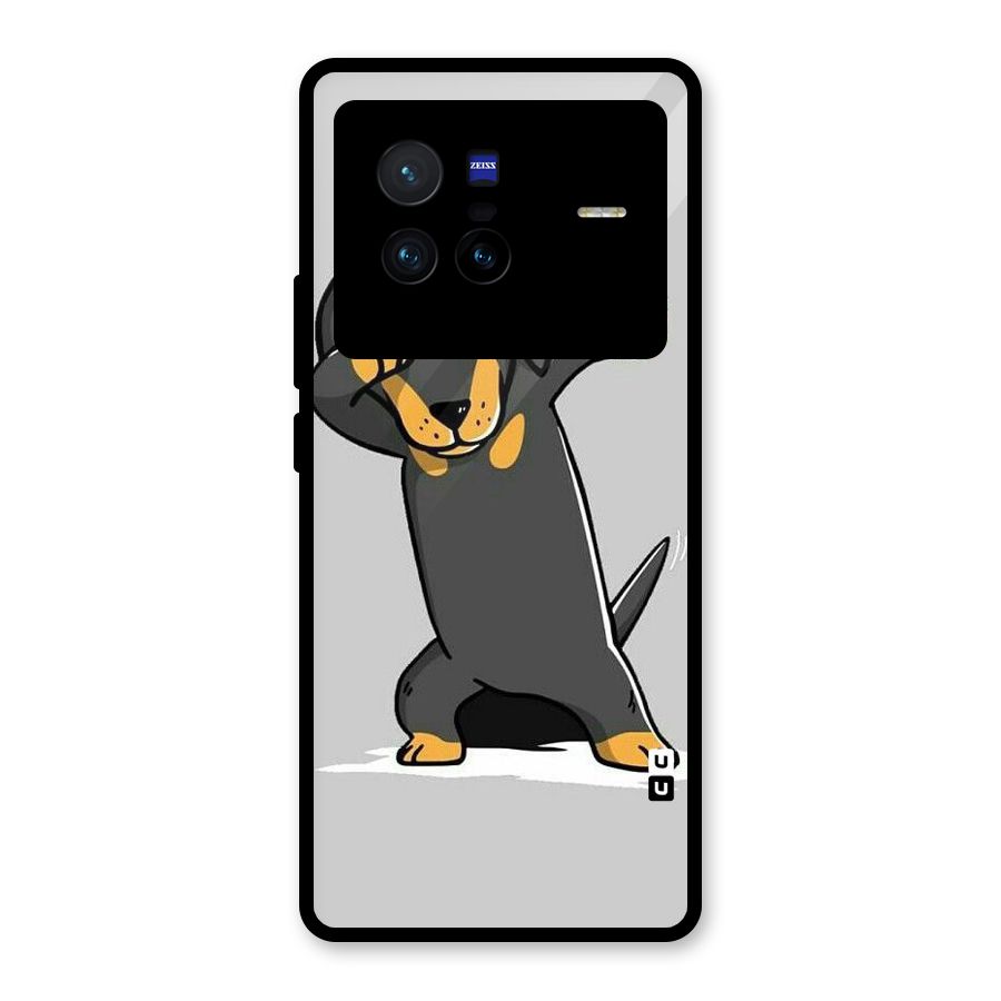 Puppy Dab Glass Back Case for Vivo X80