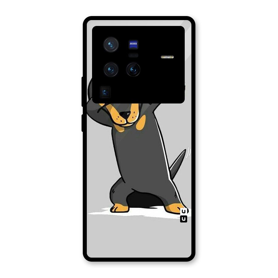 Puppy Dab Glass Back Case for Vivo X80 Pro