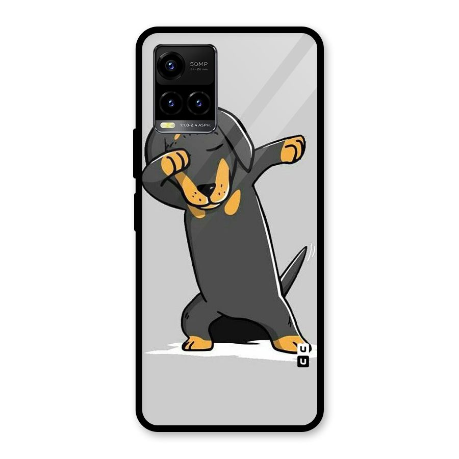 Puppy Dab Glass Back Case for Vivo Y21T