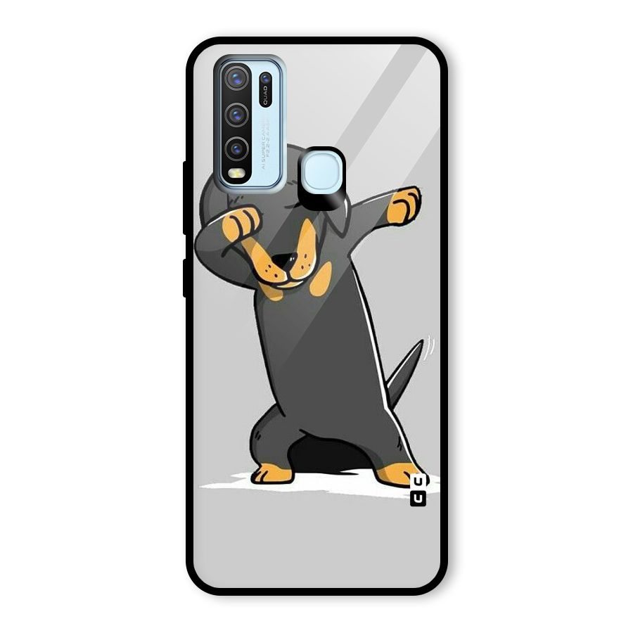 Puppy Dab Glass Back Case for Vivo Y30