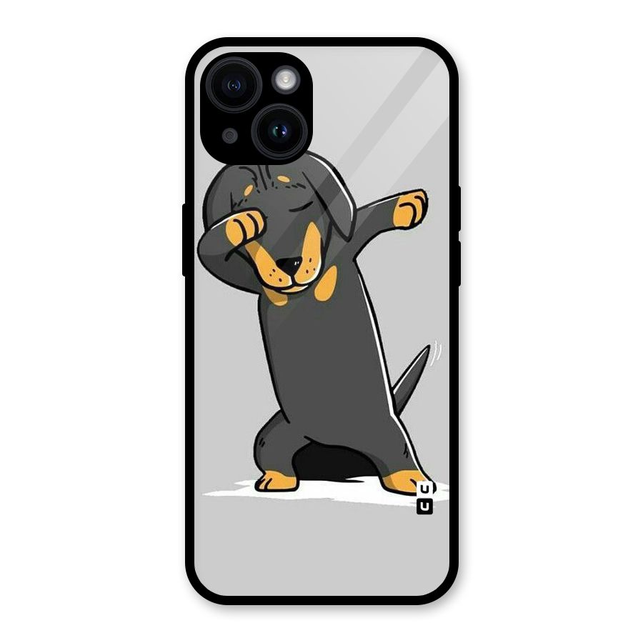 Puppy Dab Glass Back Case for iPhone 14