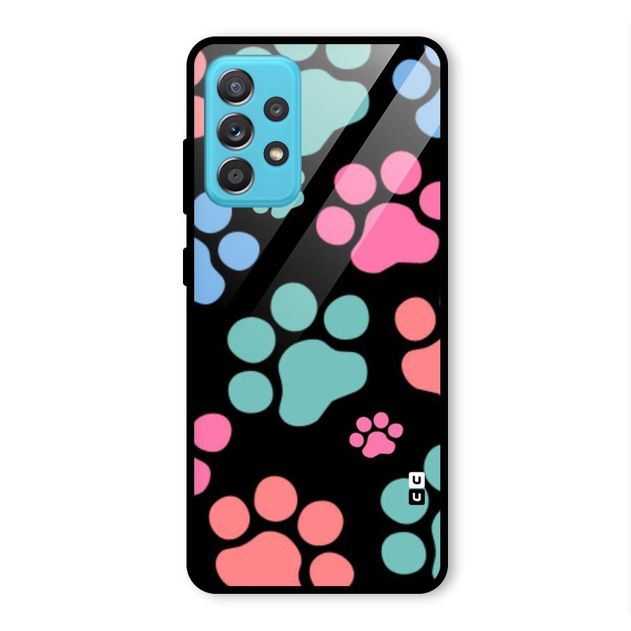 Puppy Paws Glass Back Case for Galaxy A52