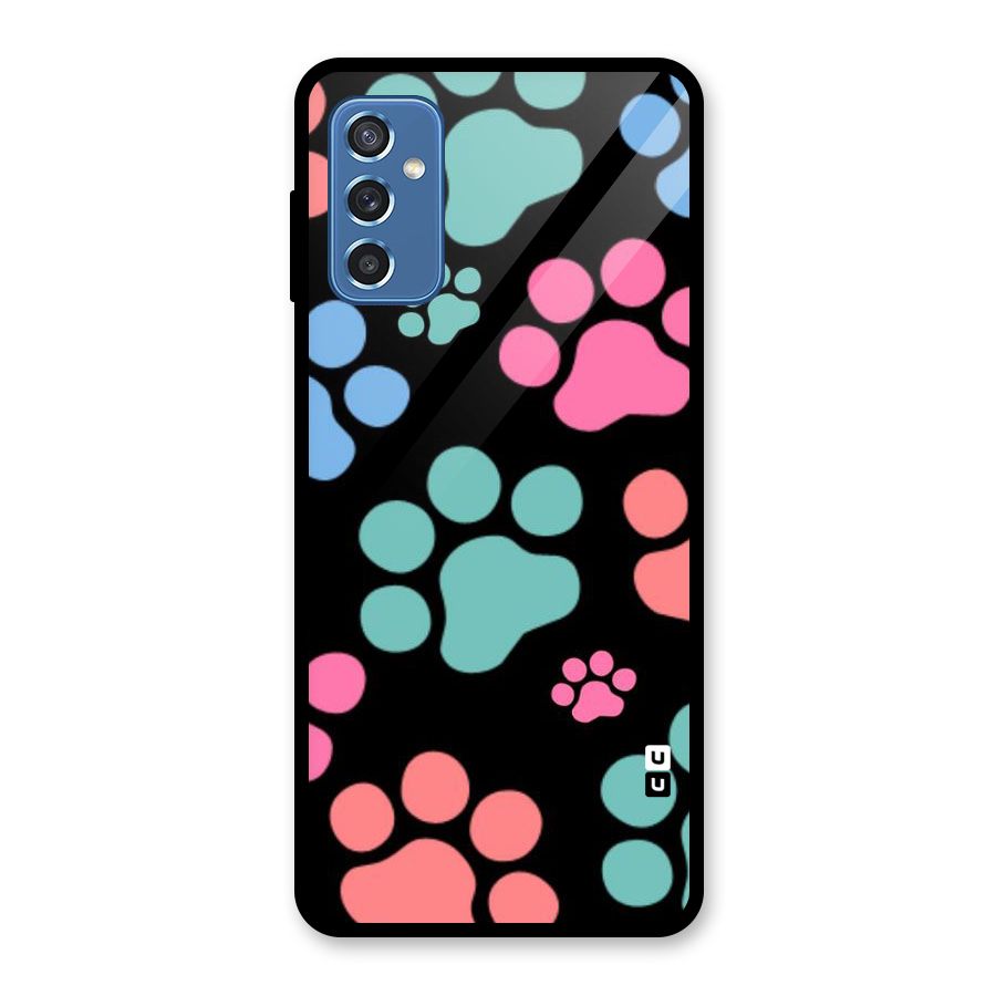 Puppy Paws Glass Back Case for Galaxy M52 5G
