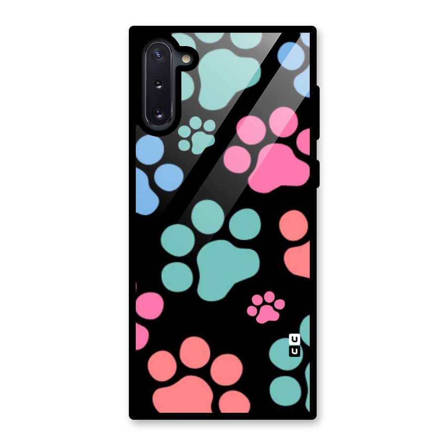 Puppy Paws Glass Back Case for Galaxy Note 10