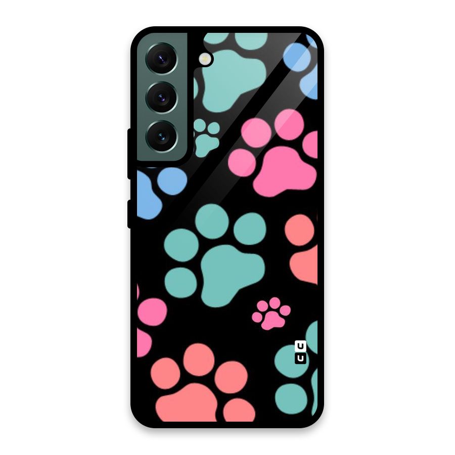 Puppy Paws Glass Back Case for Galaxy S22 5G