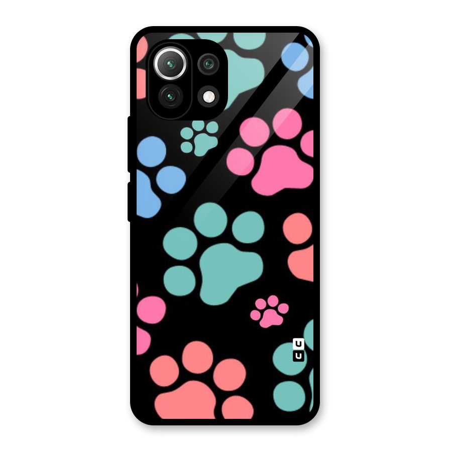 Puppy Paws Glass Back Case for Mi 11 Lite