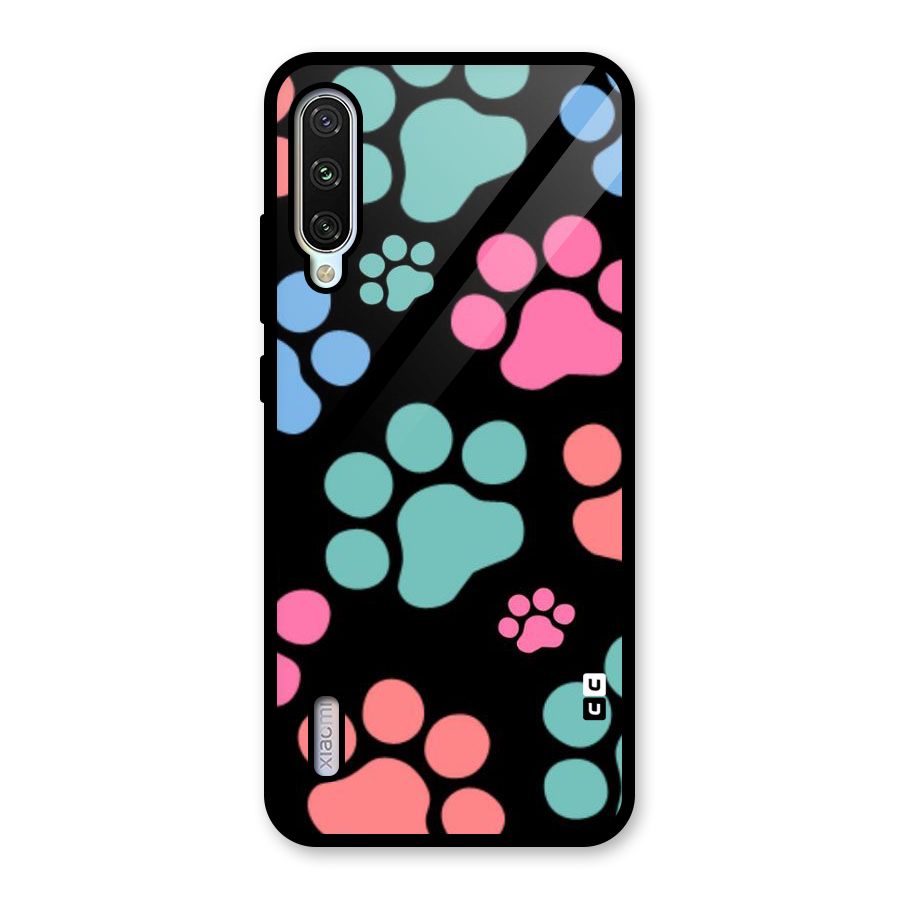 Puppy Paws Glass Back Case for Mi A3