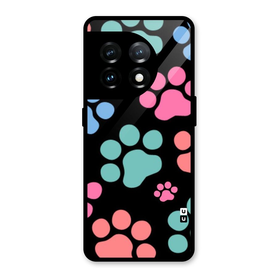 Puppy Paws Glass Back Case for OnePlus 11