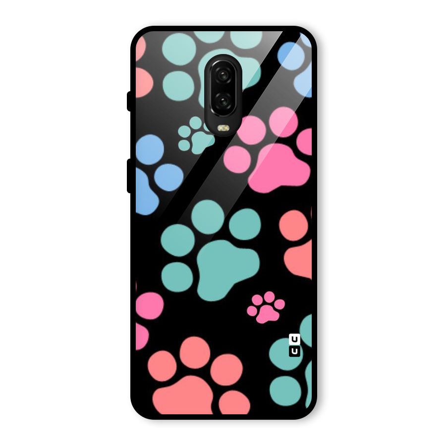Puppy Paws Glass Back Case for OnePlus 6T