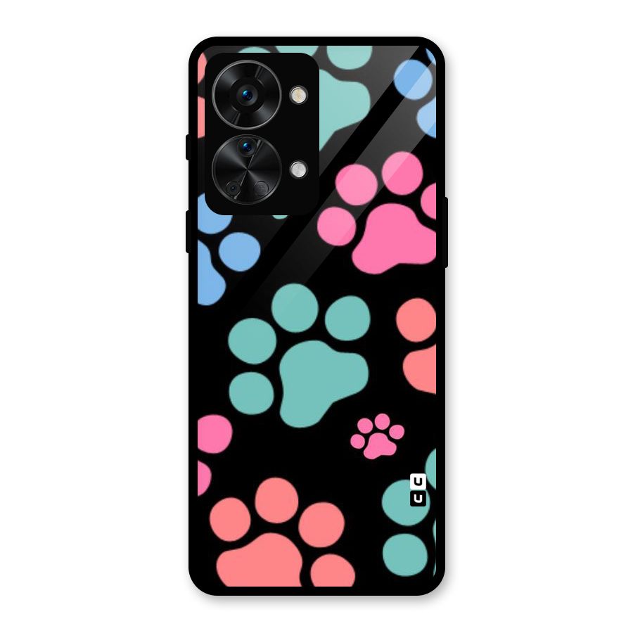 Puppy Paws Glass Back Case for OnePlus Nord 2T