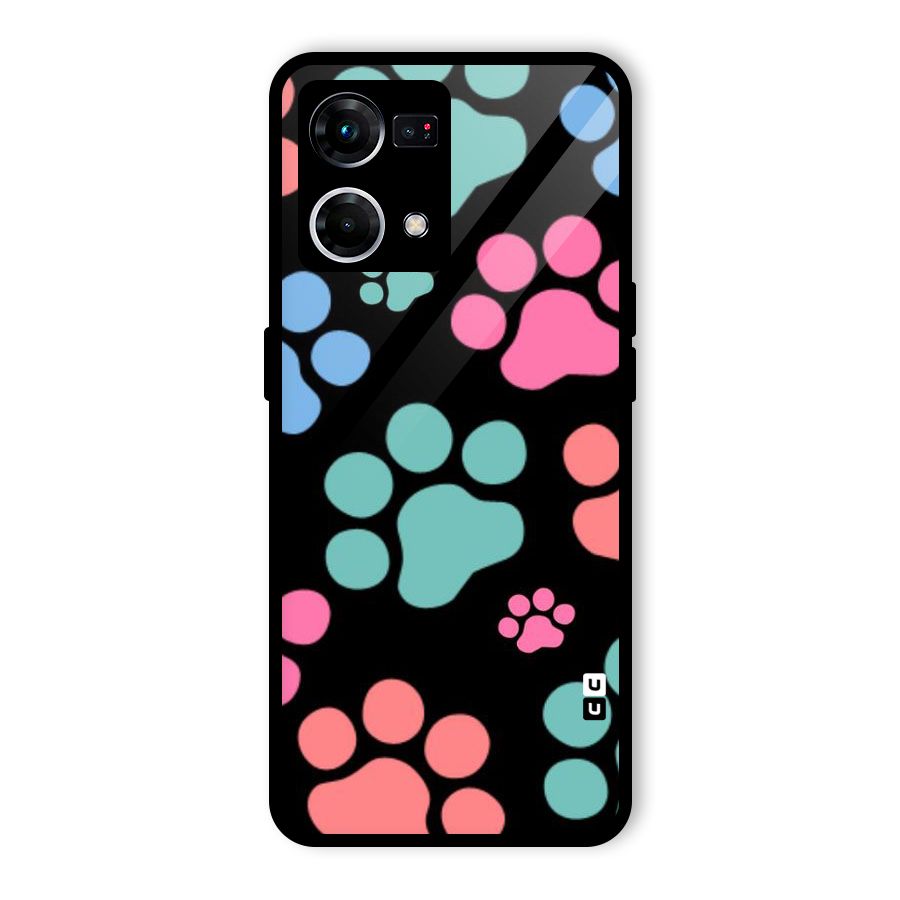 Puppy Paws Glass Back Case for Oppo F21 Pro 5G