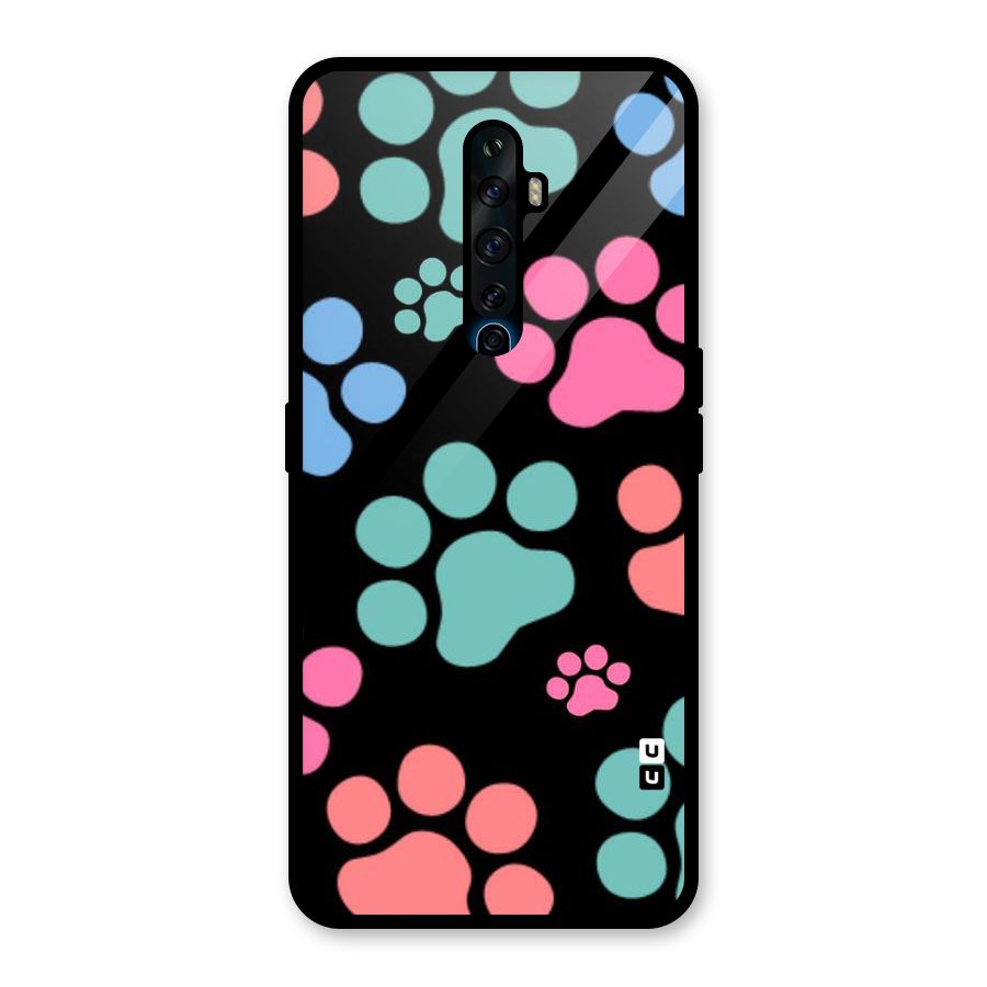 Puppy Paws Glass Back Case for Oppo Reno2 F