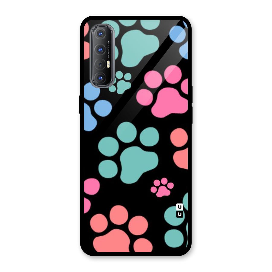Puppy Paws Glass Back Case for Oppo Reno3 Pro
