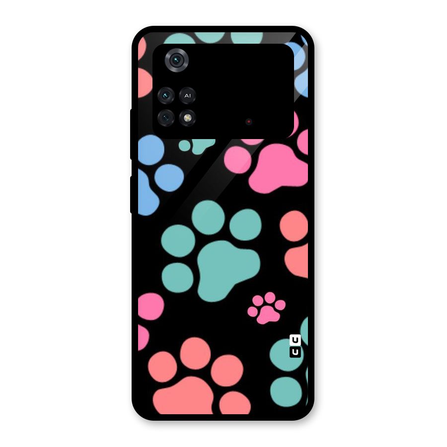Puppy Paws Glass Back Case for Poco M4 Pro 4G