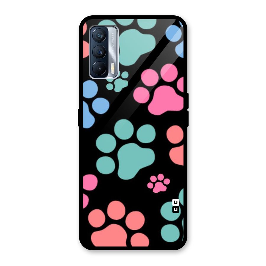 Puppy Paws Glass Back Case for Realme X7