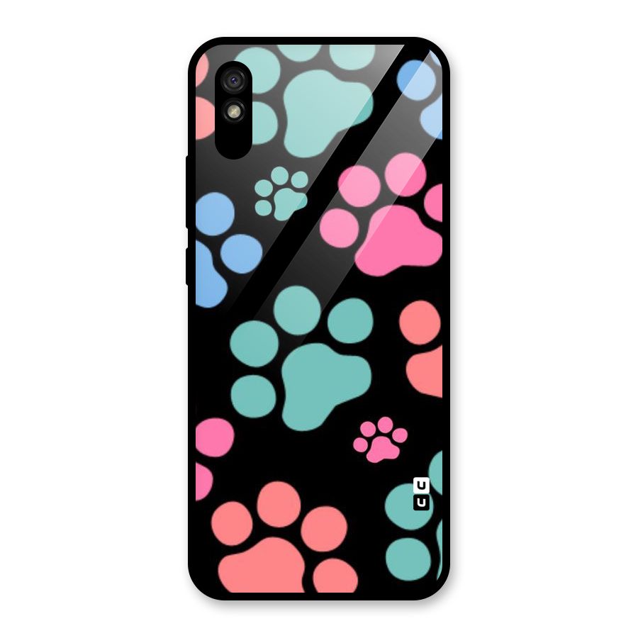 Puppy Paws Glass Back Case for Redmi 9i
