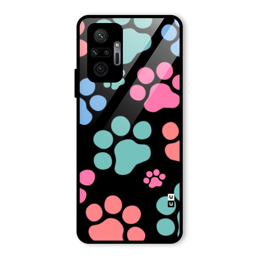 Puppy Paws Glass Back Case for Redmi Note 10 Pro Max