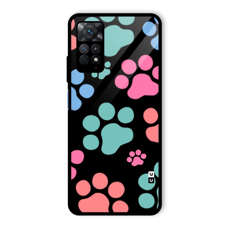 Puppy Paws Glass Back Case for Redmi Note 11 Pro