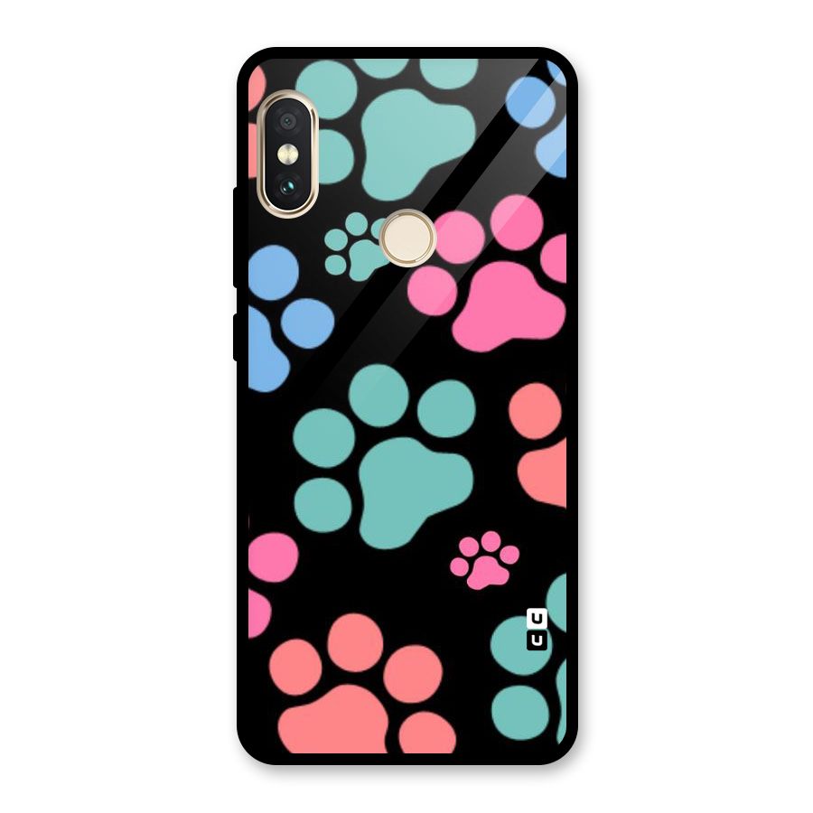 Puppy Paws Glass Back Case for Redmi Note 5 Pro
