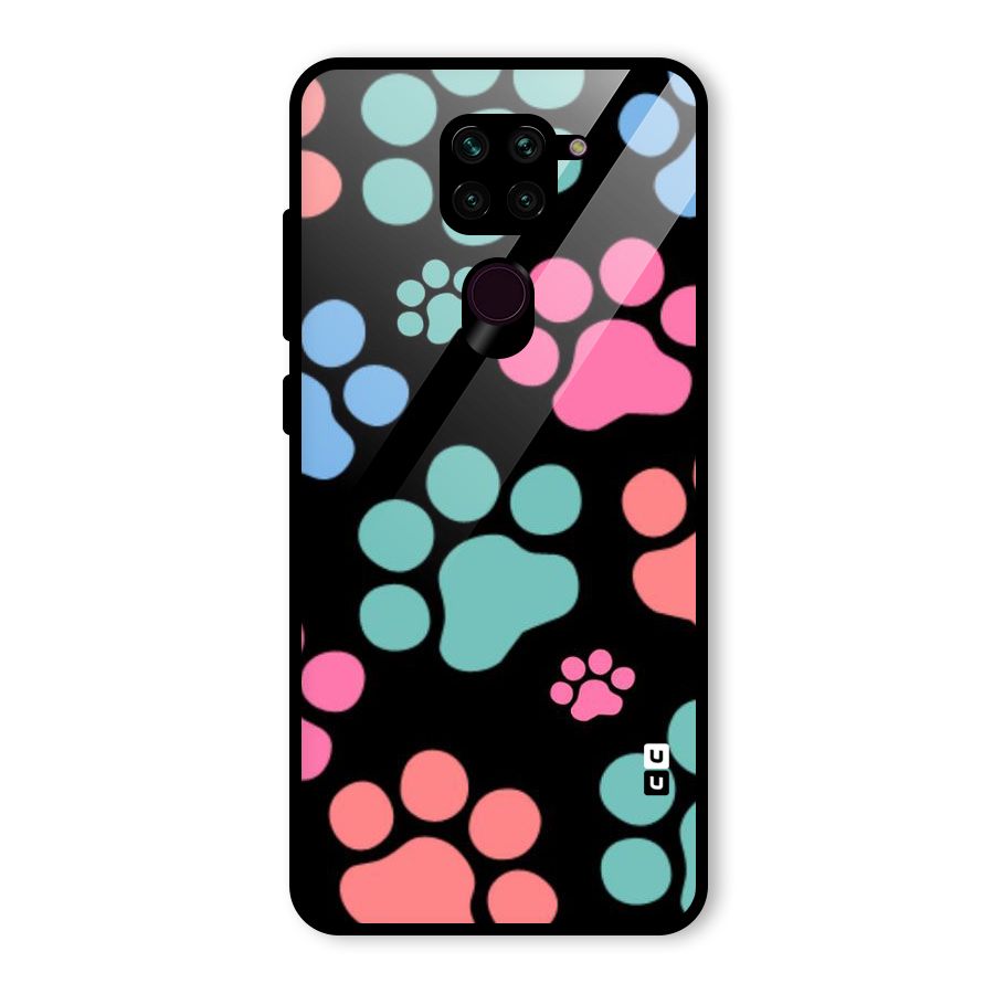 Puppy Paws Glass Back Case for Redmi Note 9