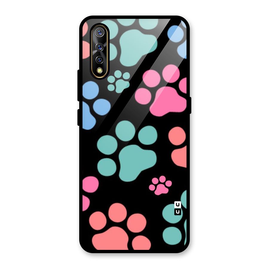 Puppy Paws Glass Back Case for Vivo S1