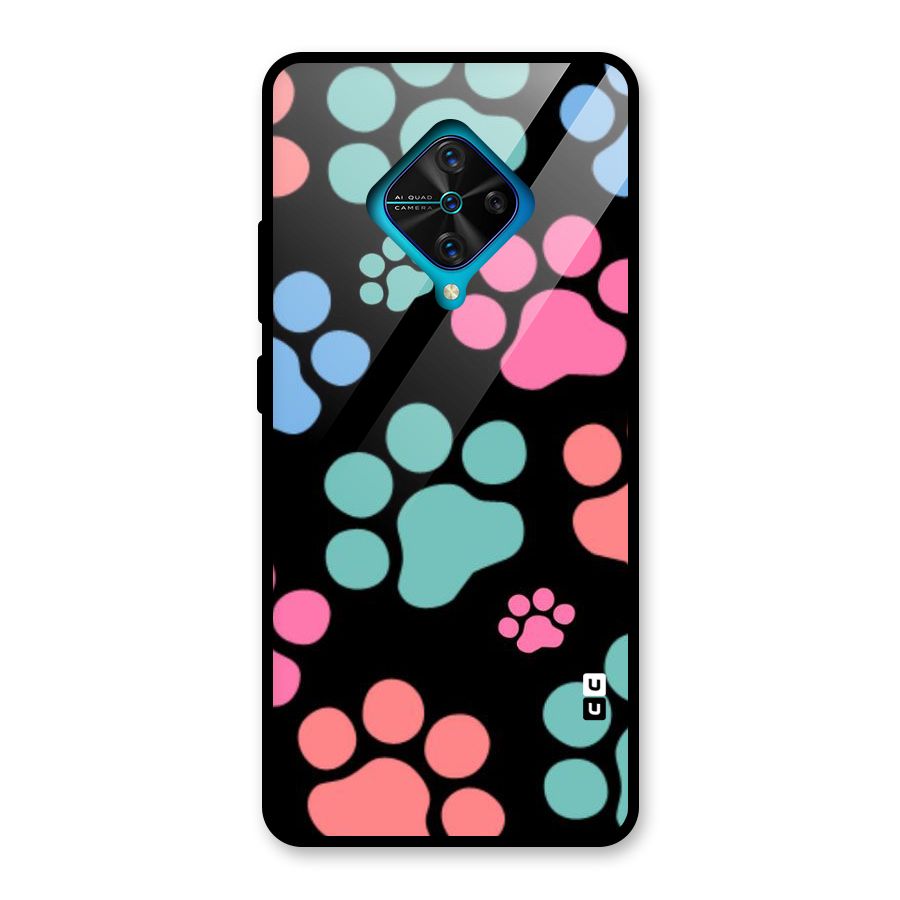 Puppy Paws Glass Back Case for Vivo S1 Pro