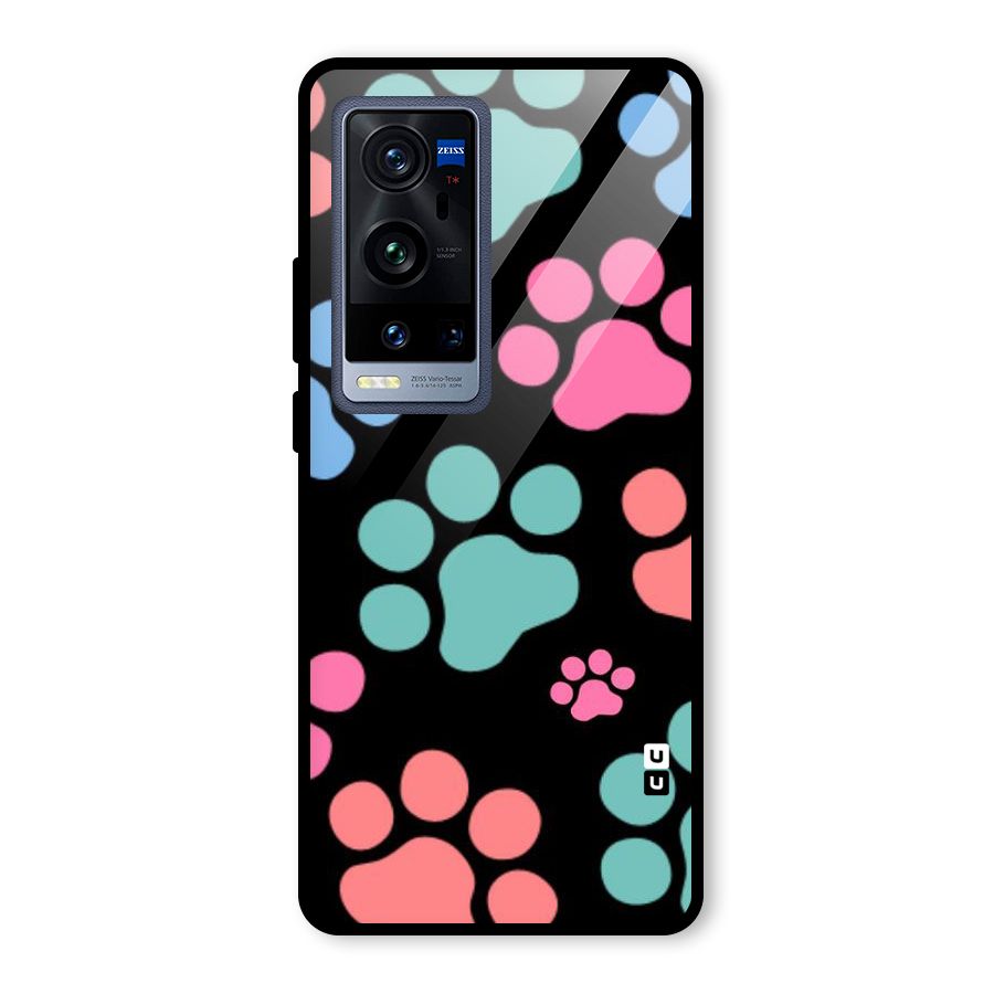 Puppy Paws Glass Back Case for Vivo X60 Pro Plus