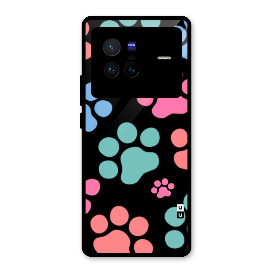 Puppy Paws Glass Back Case for Vivo X80