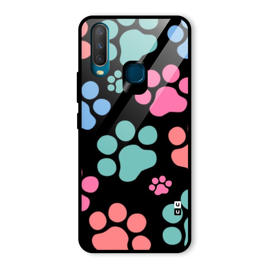 Puppy Paws Glass Back Case for Vivo Y15