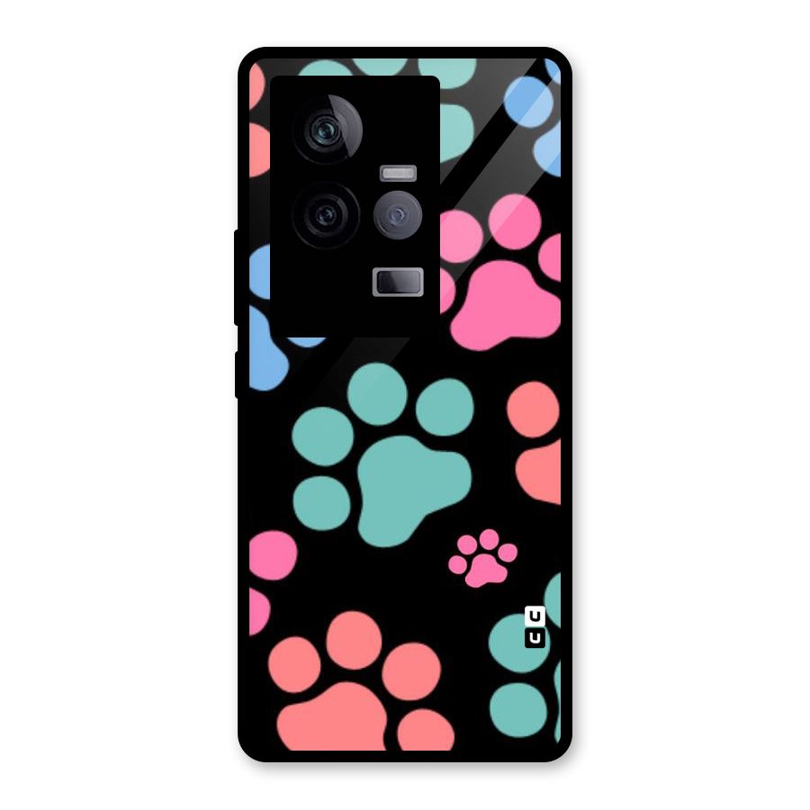 Puppy Paws Glass Back Case for Vivo iQOO 11 5G