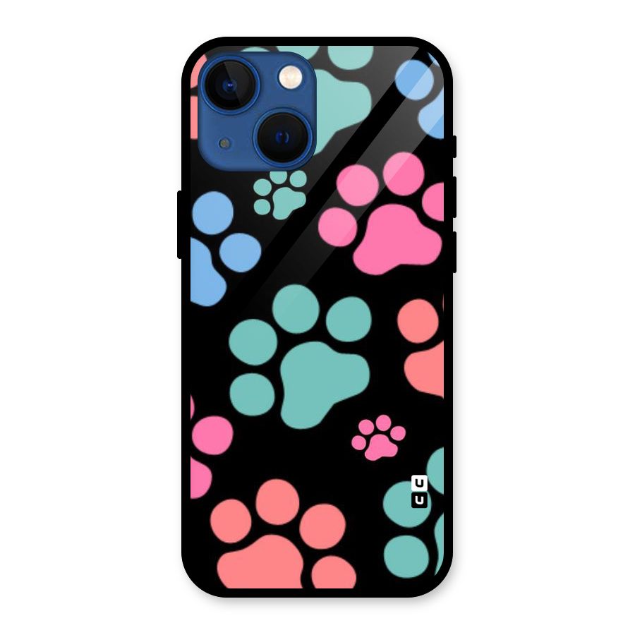 Puppy Paws Glass Back Case for iPhone 13 Mini