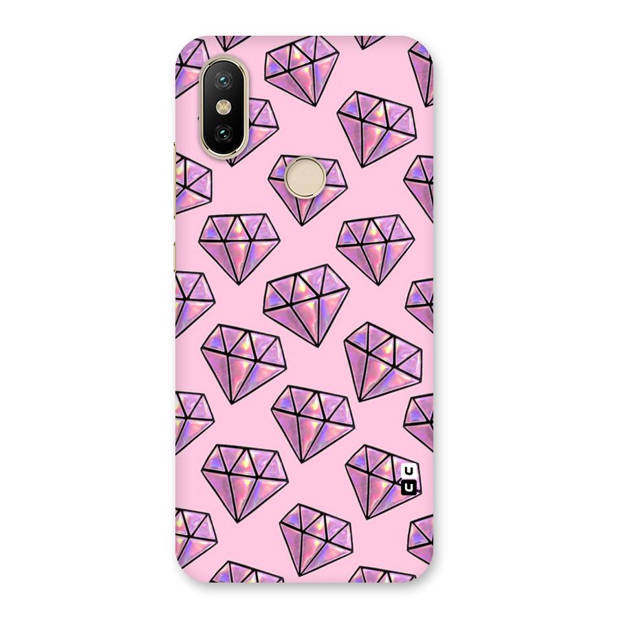 Purple Diamond Designs Back Case for Mi A2