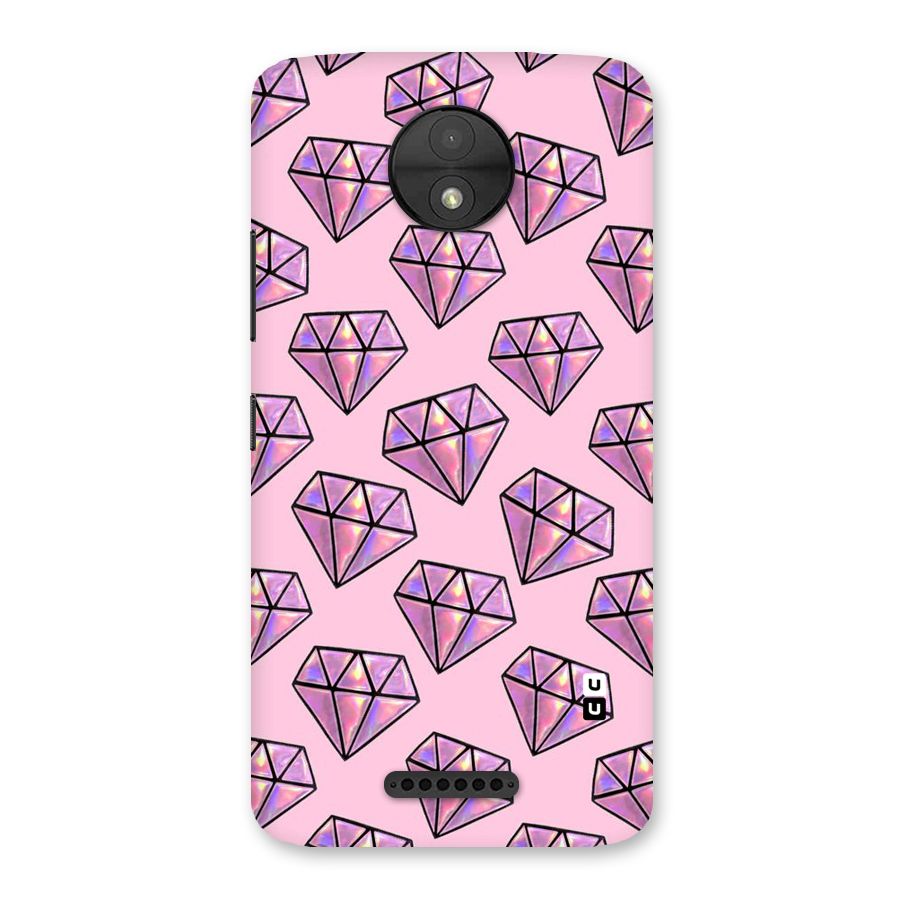 Purple Diamond Designs Back Case for Moto C